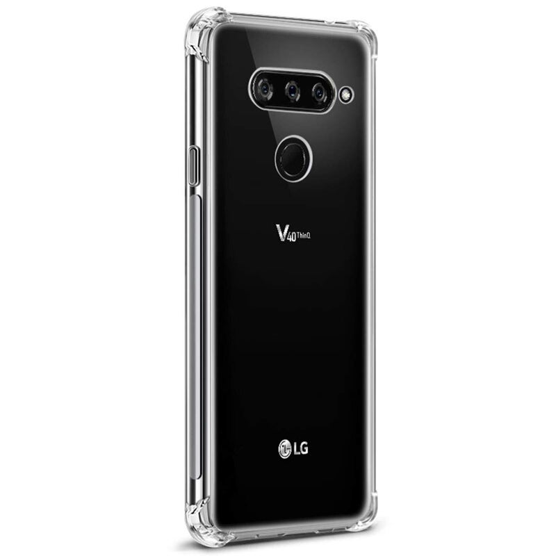 iCoverCase Compatible with LG V40 Case, Crystal Clear Soft TPU Shock Absorption Bumper Slim Thin Cover Case -Clear - Image 3